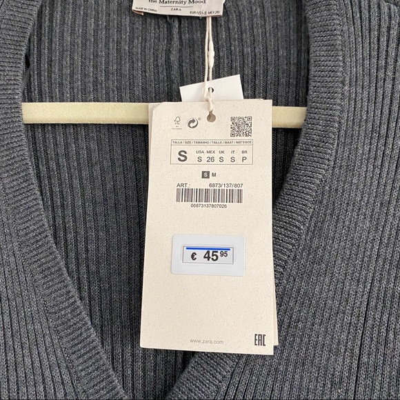 NWT Zara Maternity Mood Ribbed Knit Jumpsuit sz S - Picture 9 of 11